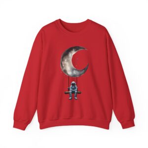 Astronaut in Moon Unisex Heavy Blend™ Crewneck Sweatshirt