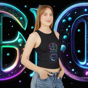 Vibrant Rings Women's Micro Rib Racer Tank Top