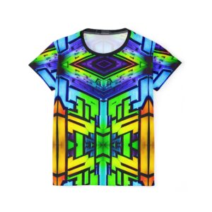 Women's Sports Jersey - Green & Purple Pattern (AOP)