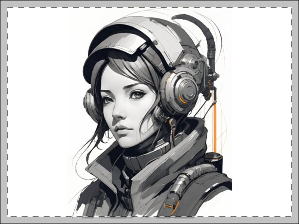 Sci-Fi Framed Poster - Futuristic Woman with Headset Art - Image 6