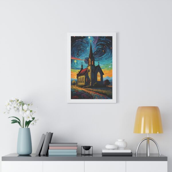 Starry Church Framed Vertical Poster - Vibrant Wall Art for Home Décor - Image 14