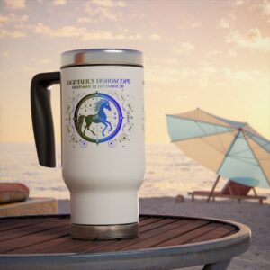 Sagittarius Travel Mug - with Handle, 14oz