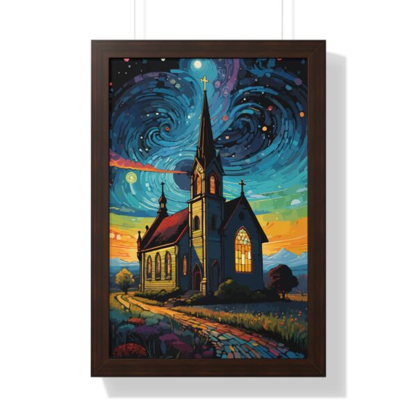 Starry Church Framed Vertical Poster - Vibrant Wall Art for Home Décor - Image 10