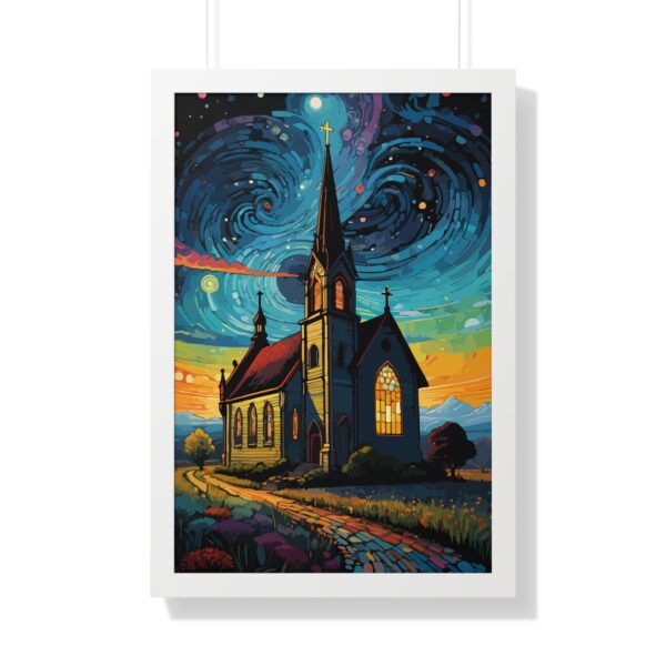 Starry Church Framed Vertical Poster - Vibrant Wall Art for Home Décor - Image 16