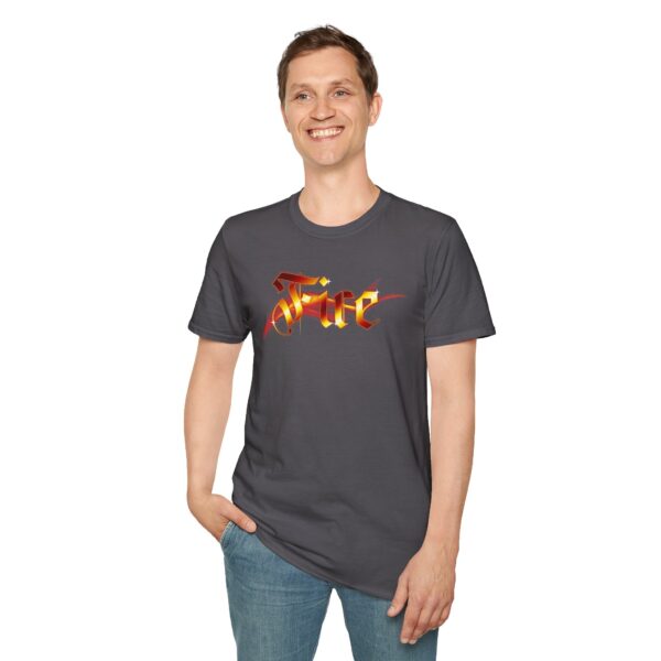 Fire Unisex Softstyle T-Shirt - Image 5