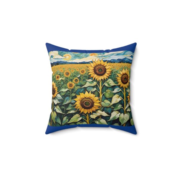 Spun Polyester Square Pillow - Sun Flowers Design