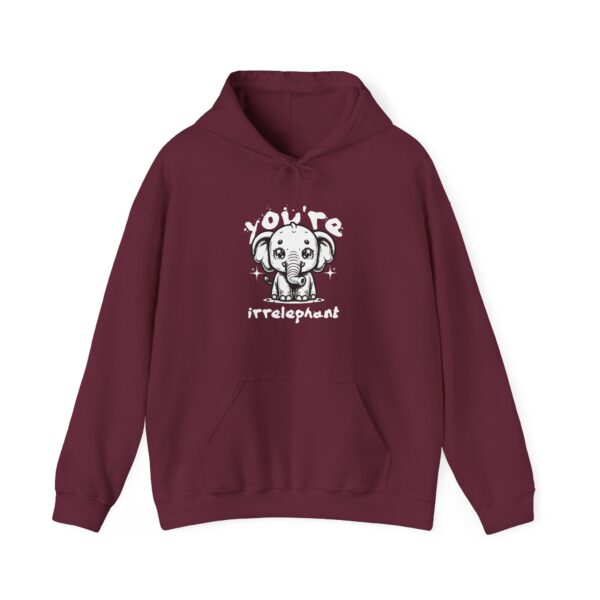 Elephant Unisex Heavy Blend™ Hooded Sweatshirt - You're Irrelephant - Image 5