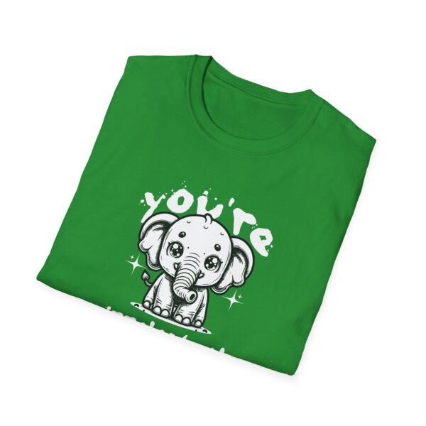 Elephant Unisex Softstyle T-Shirt - You're Irrelephant - Image 12