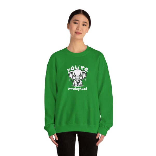 Elephant Unisex Heavy Blend™ Crewneck Sweatshirt - You're Irrelephant - Image 12