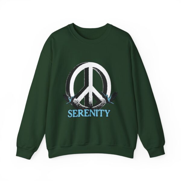 Serenity Peace Sign Unisex Heavy Blend™ Crewneck Sweatshirt - Image 5