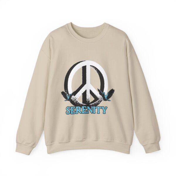 Serenity Peace Sign Unisex Heavy Blend™ Crewneck Sweatshirt - Image 9