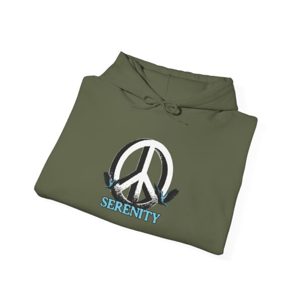 Serenity Peace Sign Unisex Heavy Blend™ Hooded Sweatshirt - Image 8