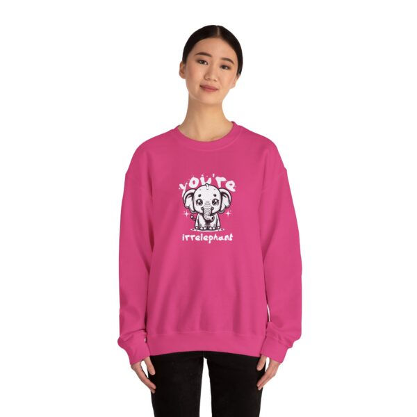 Elephant Unisex Heavy Blend™ Crewneck Sweatshirt - You're Irrelephant - Image 8