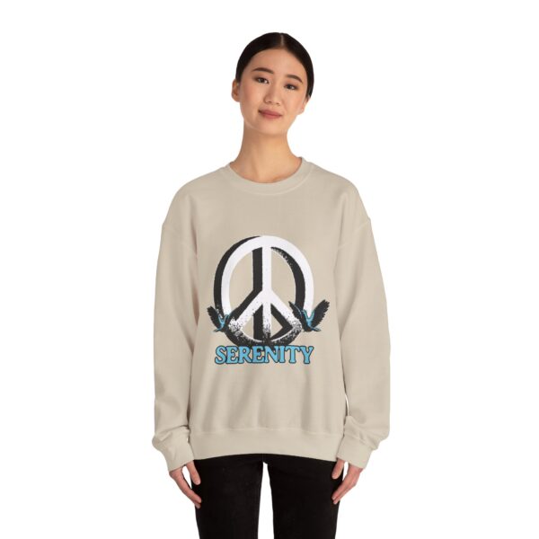 Serenity Peace Sign Unisex Heavy Blend™ Crewneck Sweatshirt - Image 12