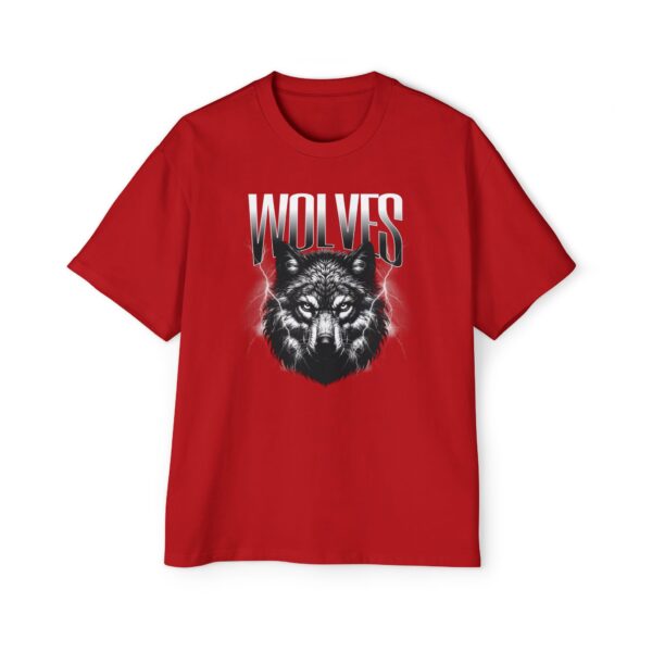 Wolves Men's Heavy Oversized Tee - Image 9