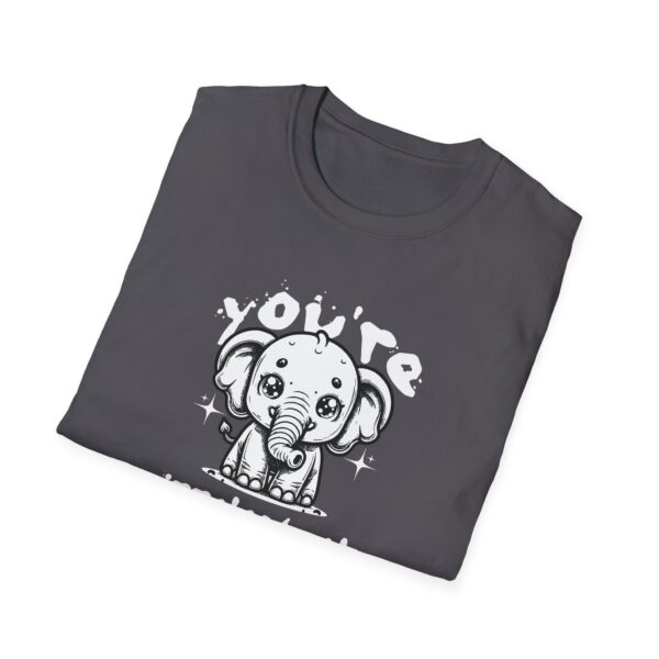 Elephant Unisex Softstyle T-Shirt - You're Irrelephant - Image 4