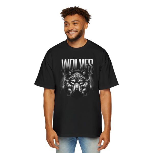 Wolves Men's Heavy Oversized Tee - Image 3