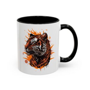 Tiger Accent Coffee Mug, 11oz