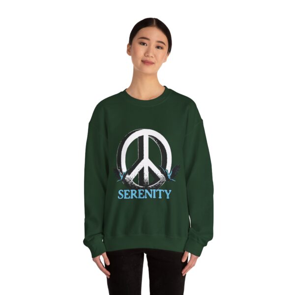 Serenity Peace Sign Unisex Heavy Blend™ Crewneck Sweatshirt - Image 8