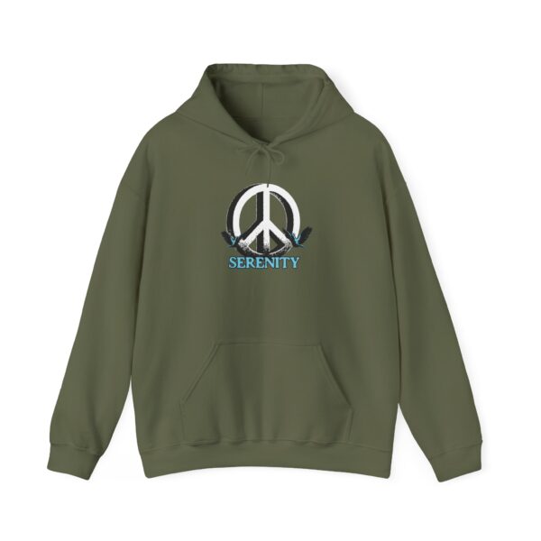 Serenity Peace Sign Unisex Heavy Blend™ Hooded Sweatshirt - Image 5